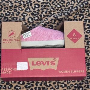 Levi's Women's Pink Slippers with Memory Foam